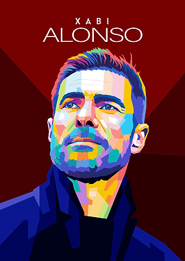 Xabi Alonso Pop Art Portrait