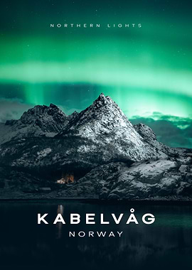 Northern Lights Over Mountains | Kabelvåg Norway