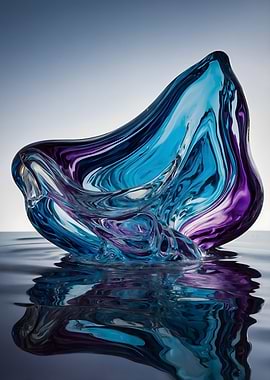 Abstract Glass Sculpture