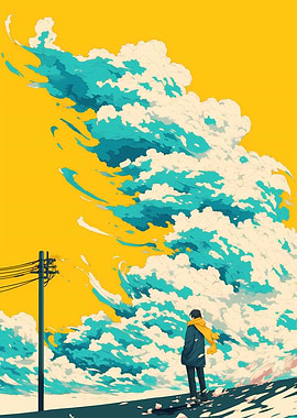 Man Facing Storm Clouds