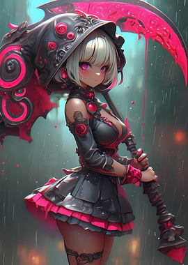 Anime Girl with Scythe Gaming