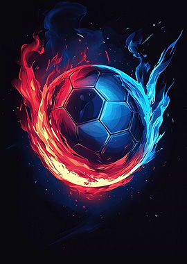 Soccer Ball in Flames
