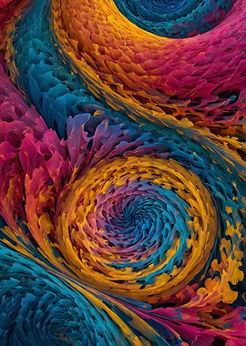 Abstract Swirling Colors