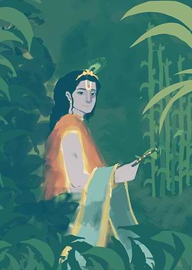 Krishna in the Forest