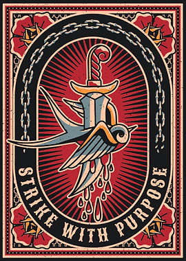 Swallow & Dagger Tattoo