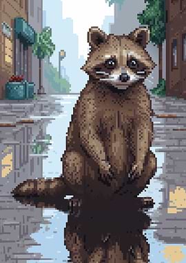 Raccoon in the City