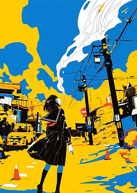 Girl in Yellow Street