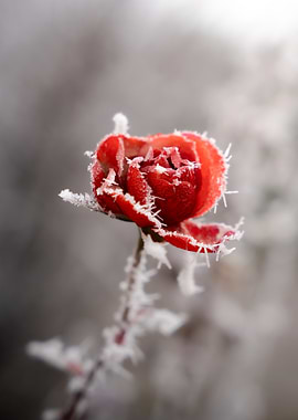 Frozen Red Rose