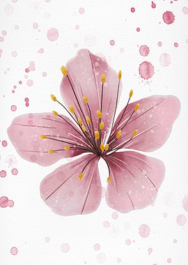 Pink Watercolor Flower