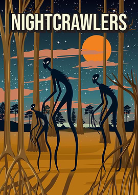 Nightcrawlers Cryptid Cryptozoology Art