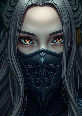 Anime Girl with Mask