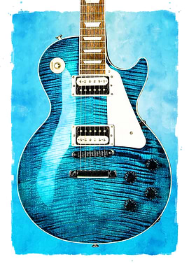 Gibon Electric Guitar Watercolor