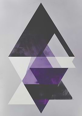 Purple and Grey Geometric Art