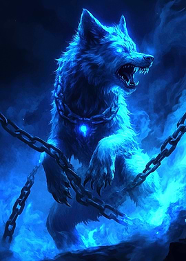 Blue Fire Wolf
