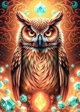 Turquoise Owl Stonimal