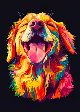 Rainbow Golden Retriever