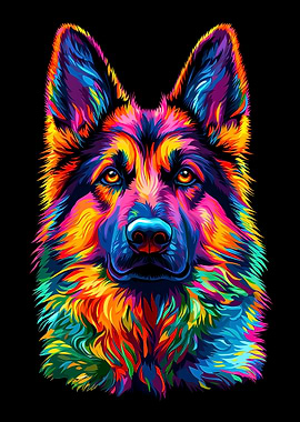 Rainbow German Shepherd