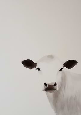 White Cow Portrait