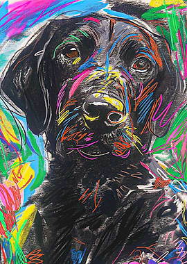 Abstract Dog Portrait