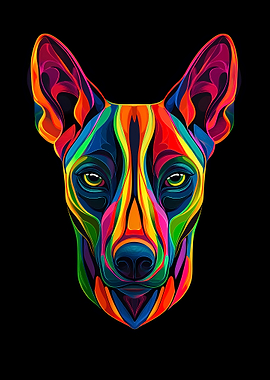 Rainbow Dog Portrait