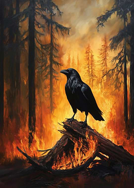 Raven in Fire