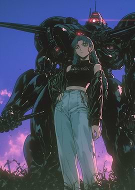 Anime Girl with Mech