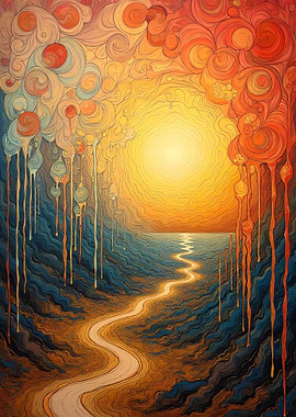 Abstract Sunlit Path