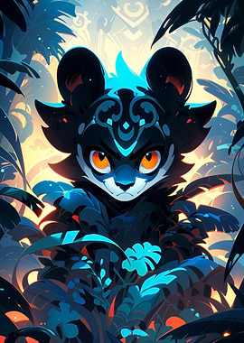 Furry Character in Jungle