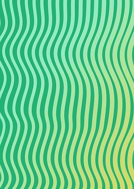 Wavy Green Lines Abstract