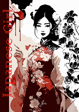 Japanese Girl Art Print