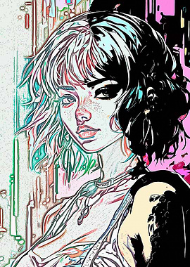 Cyberpunk Woman Portrait