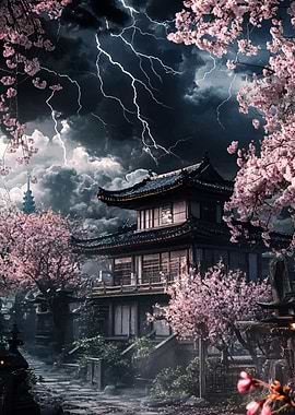 Japanese Temple Storm