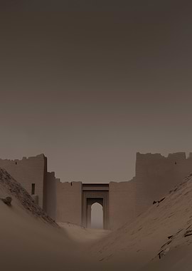Ancient Ruins in Desert