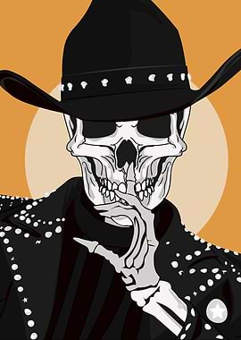 Skeleton Cowboy Shhh