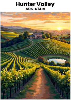 Hunter Valley Vineyard Sunset