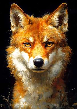 Red Shiba Inu Dog Portrait Animal