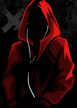 Red Hoodie Silhouette