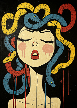 Abstract Retro Medusa