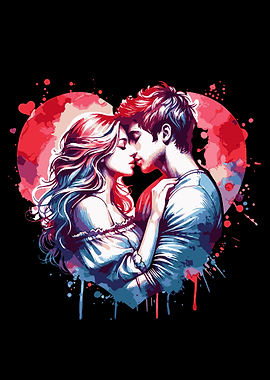 Romantic Couple Embrace