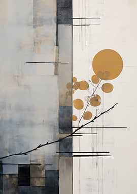 Abstract Branch with Sun