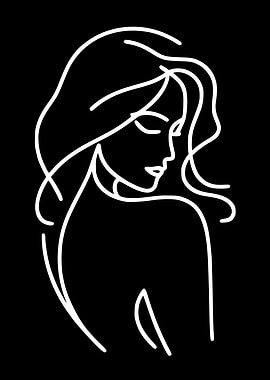 Line Art Woman Portrait