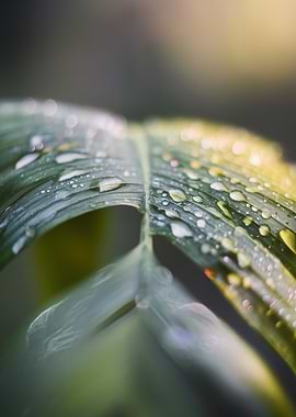 Dewy Green Leaf