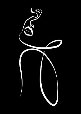 Line Art Woman Portrait
