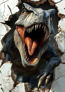 T-Rex Breaking Through