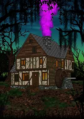 Black Flame Candle Cottage