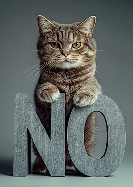 Cat Saying No
