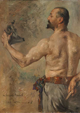 Man Holding a Tool