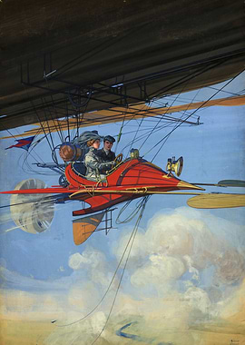 Vintage Airship Illustration