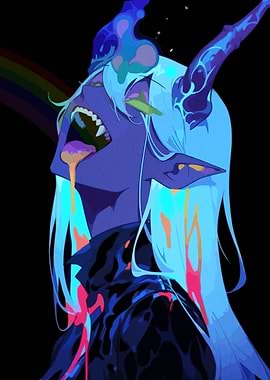 Neon Demon with Horns