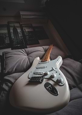 White Electric Guitar